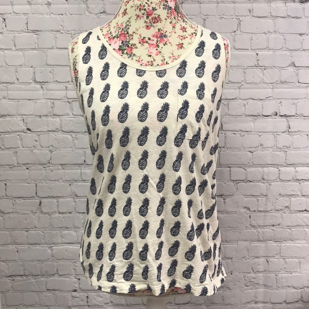 Women’s J.Crew Pineapple 🍍 Tank Size Medium